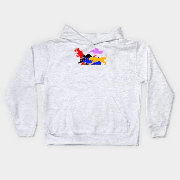 Running Zords Kids Hoodie by nickbeta